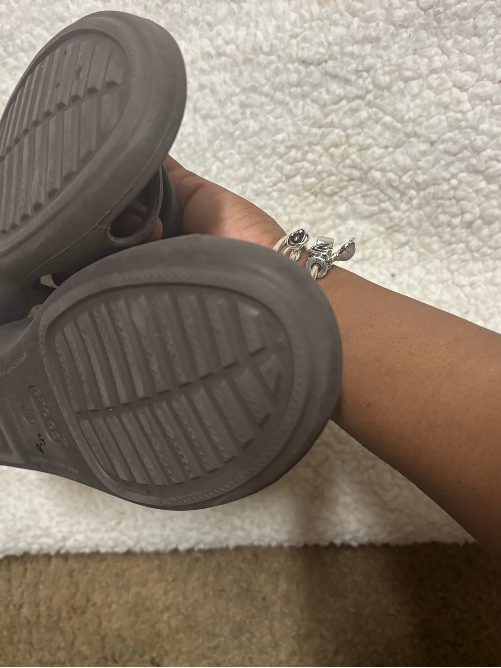Crocs Patricia Wedge Sandals in brown women's 9 - Picture 5 of 5